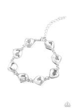 Load image into Gallery viewer, Perfect Imperfection - White Rhinestone Bracelet- Paparazzi Accessories
