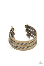 Load image into Gallery viewer, Perfectly Patterned - Brass Cuff Bracelet- Paparazzi Accessories
