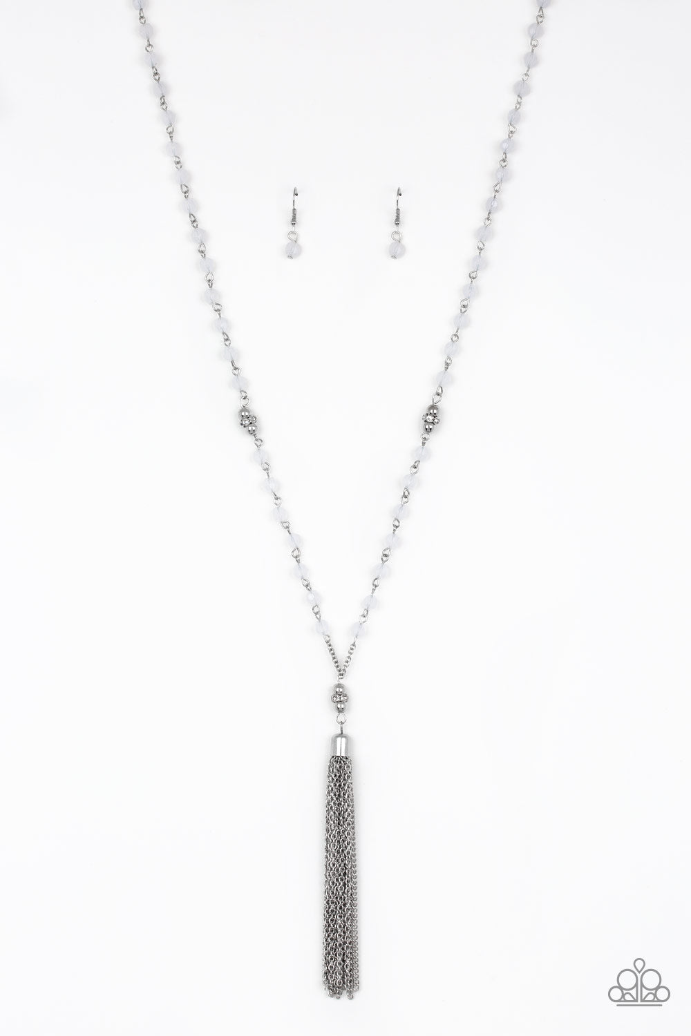 Tassel Takeover - White Necklace- Paparazzi Accessories