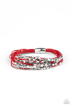 Load image into Gallery viewer, Star-Studded Affair - Red Bracelet- Paparazzi Accessories
