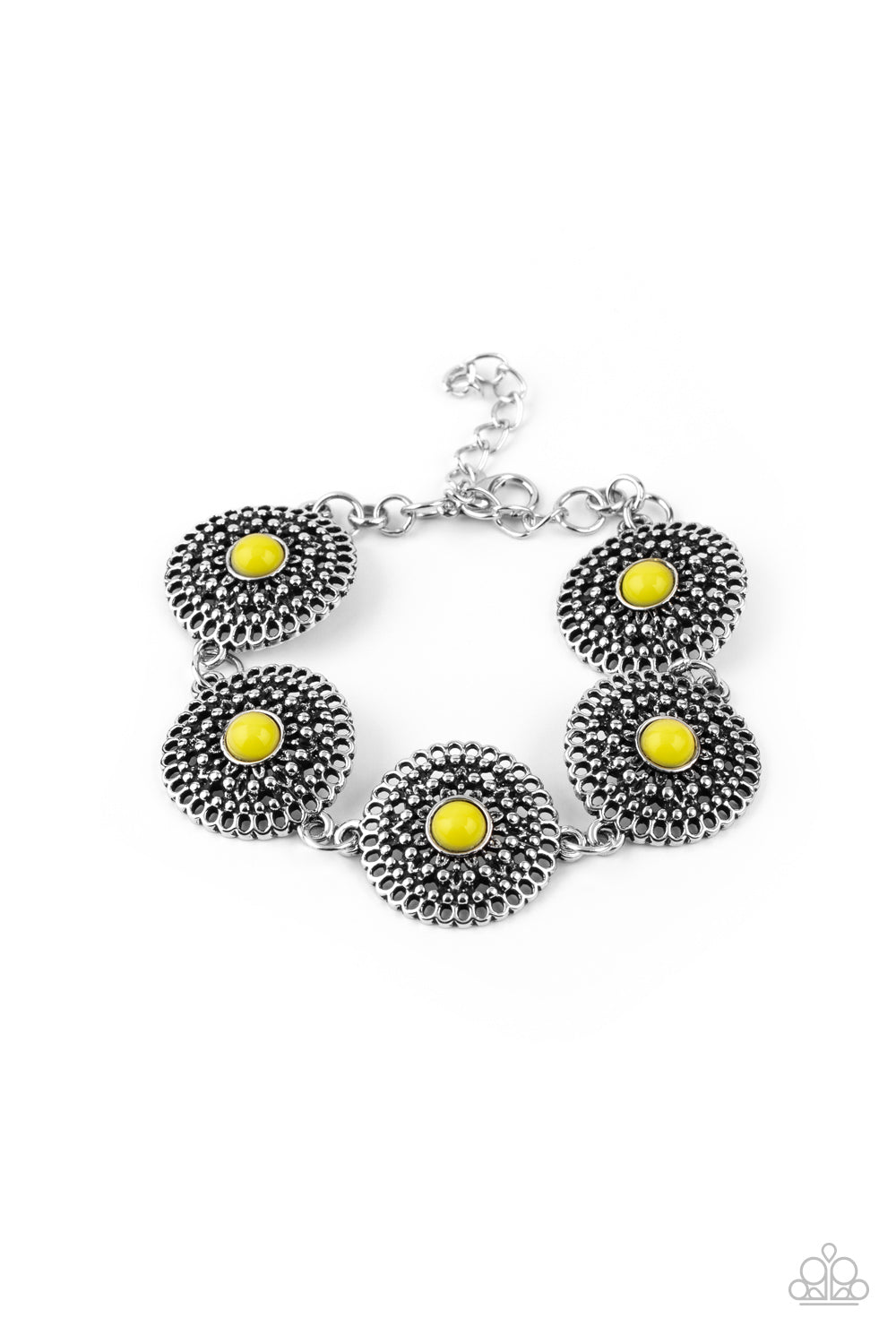 Mojave Mandalas - Yellow Bracelet- Paparazzi Accessories