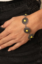 Load image into Gallery viewer, Mojave Mandalas - Yellow Bracelet- Paparazzi Accessories
