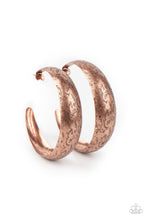 Load image into Gallery viewer, Sahara Sandstorm - Copper Hoop Earrings- Paparazzi Accessories
