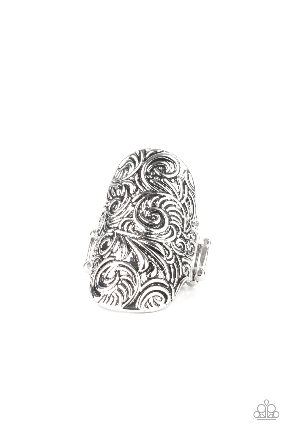 Paisley Paradise - Silver Ring- Paparazzi Accessories