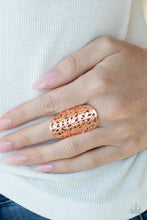 Load image into Gallery viewer, Full Out Frill - Shiny Copper Ring- Paparazzi Accessories
