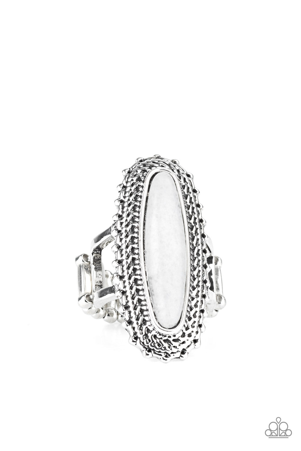 Mystical Mesa - White Ring- Paparazzi Accessories