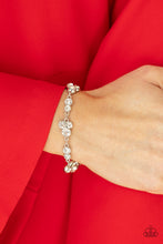 Load image into Gallery viewer, Social GLISTENING - White Rhinestone Bracelet- Paparazzi Accessories
