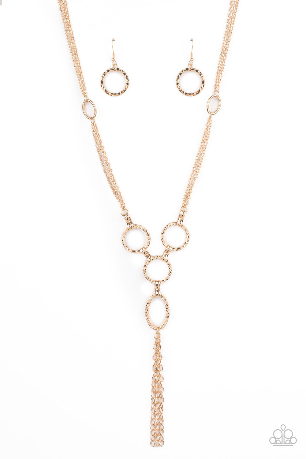 Metro Mechanics - Gold Necklace- Paparazzi Accessories