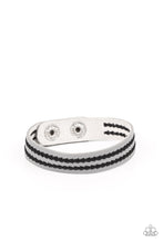 Load image into Gallery viewer, Show The Way - Gray/Black Wrap Bracelet-  Paparazzi Accessories
