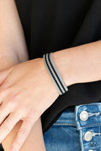 Load image into Gallery viewer, Show The Way - Gray/Black Wrap Bracelet-  Paparazzi Accessories
