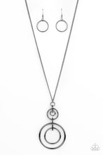 Load image into Gallery viewer, The Inner Workings - Black Gunmetal Necklace- Paparazzi Accessories
