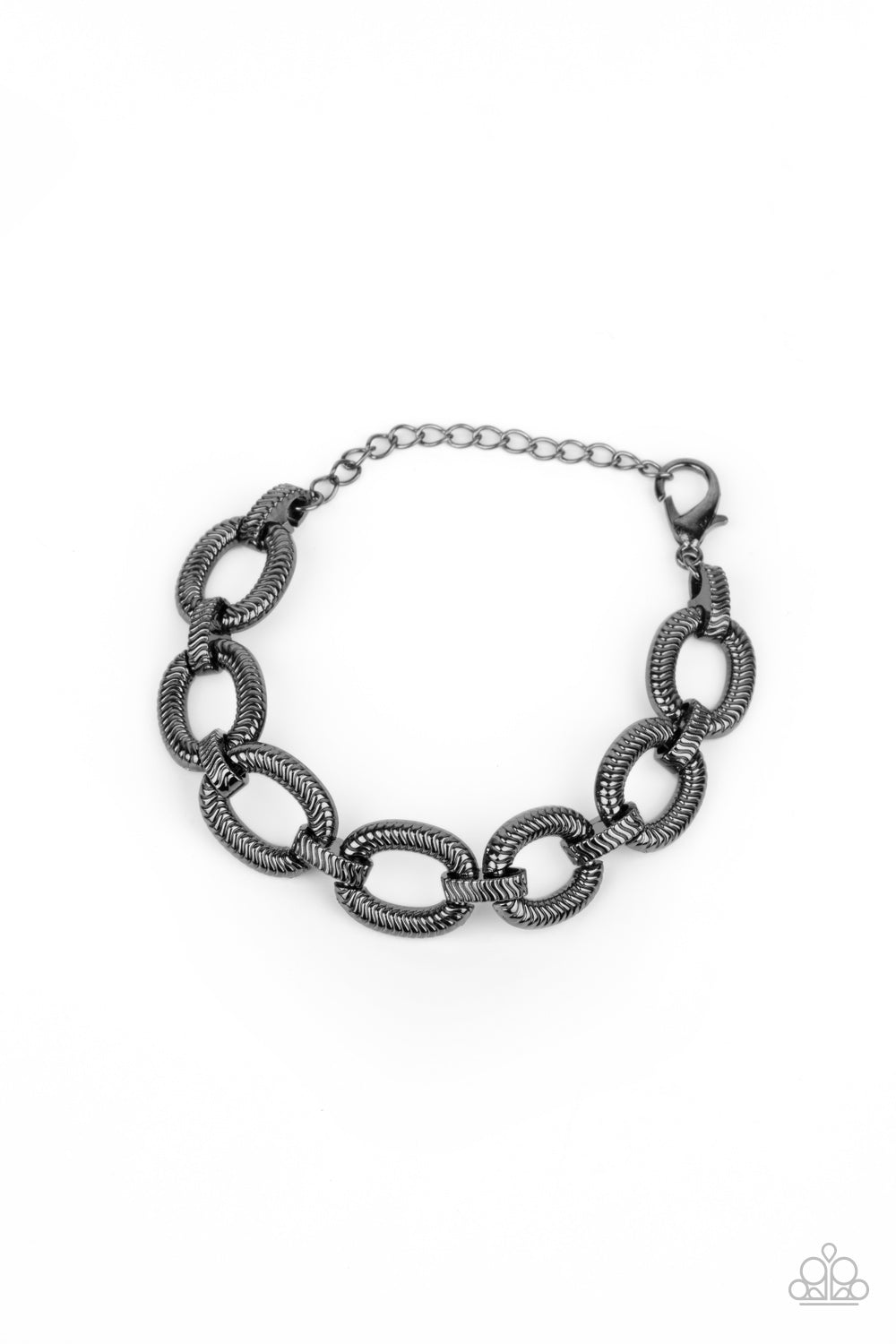 Industrial Amazon - Black Gunmetal Bracelet- Paparazzi Accessories