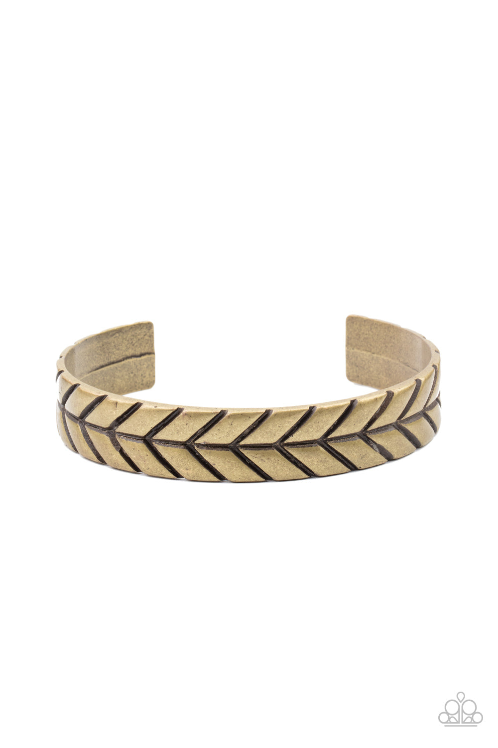 Ancient Archer - Brass Urban/Unisex Cuff Bracelet - Paparazzi Accessories