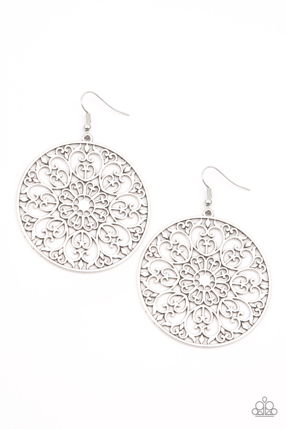 Make A MANDALA Out Of You - Silver Earrings- Paparazzi Accessories