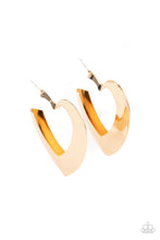 Load image into Gallery viewer, Heart-Racing Radiance - Gold Earrings- Paparazzi Accessories
