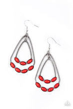 Load image into Gallery viewer, Summer Staycation- Red Earrings- Paparazzi Accessories

