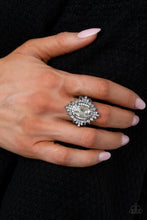 Load image into Gallery viewer, Five-Star Stunner - Black Gunmetal Ring- Paparazzi Accessories
