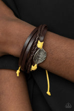 Load image into Gallery viewer, FROND and Center - Yellow Bracelet- Paparazzi Accessories
