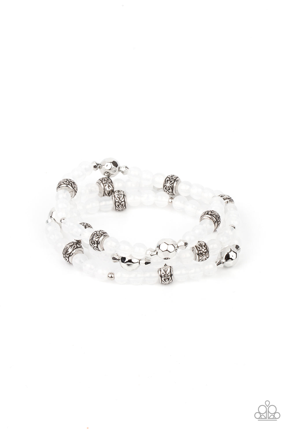 Here to STAYCATION - White Bracelet- Paparazzi Accessories