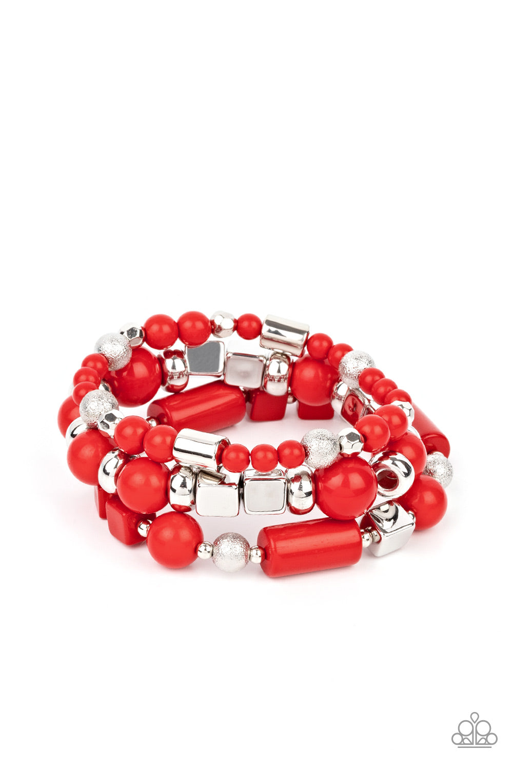 Perfectly Prismatic - Red Bracelet- Paparazzi Accessories