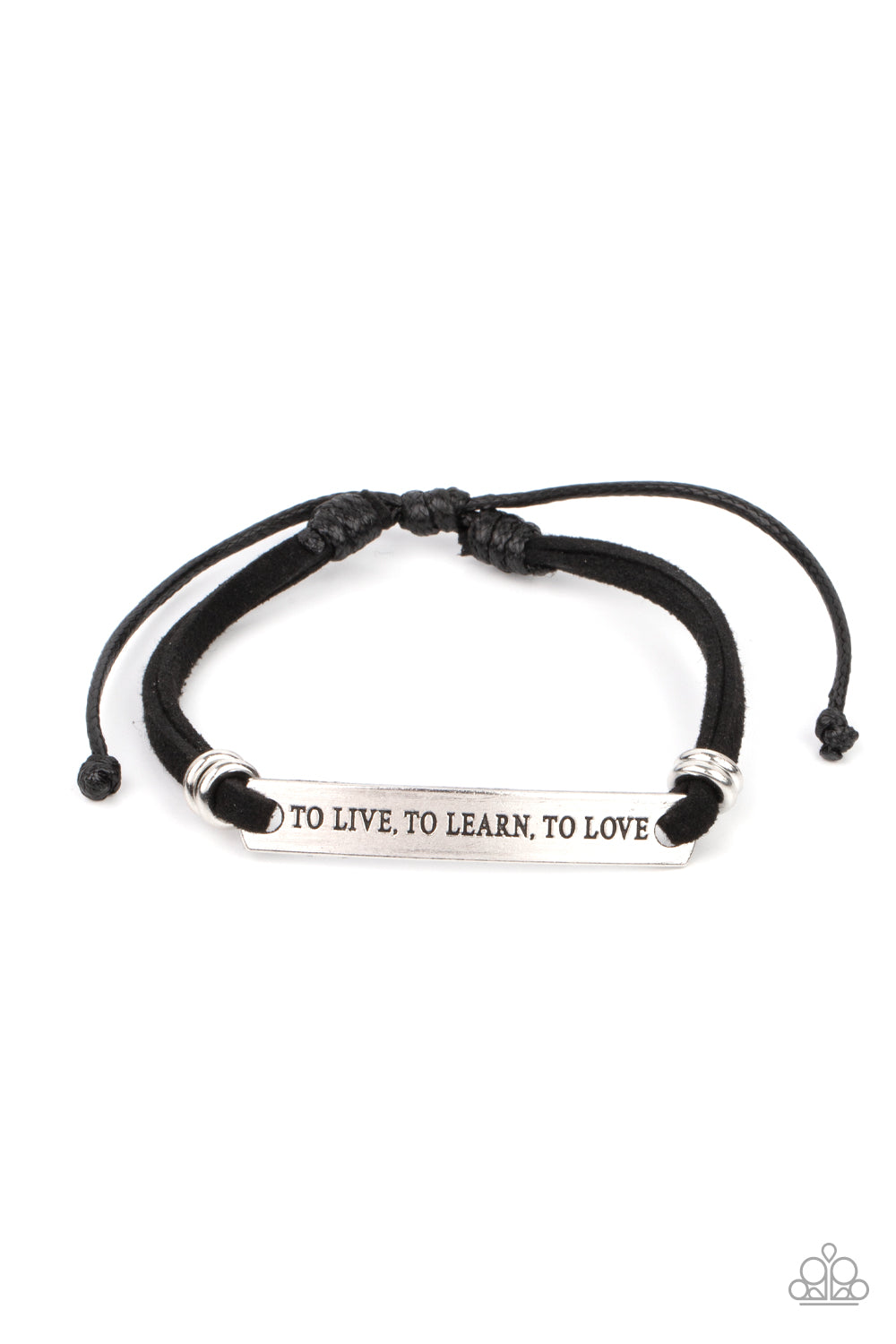 To Live, To Learn, To Love - Black Bracelet -Paparazzi Accessories