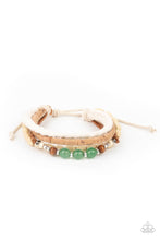 Load image into Gallery viewer, Natural-Born Navigator - Green Bracelet- Paparazzi Accessories
