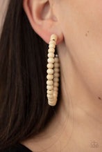 Load image into Gallery viewer, Should Have, Could Have, WOOD Have - White Wood Hoop Earrings- Paparazzi Accessories
