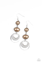 Load image into Gallery viewer, Bubbling To The Surface - Brown Earrings- Paparazzi Accessories
