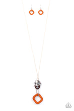 Load image into Gallery viewer, Top Of The WOOD Chain - Orange Necklace- Paparazzi Accessories
