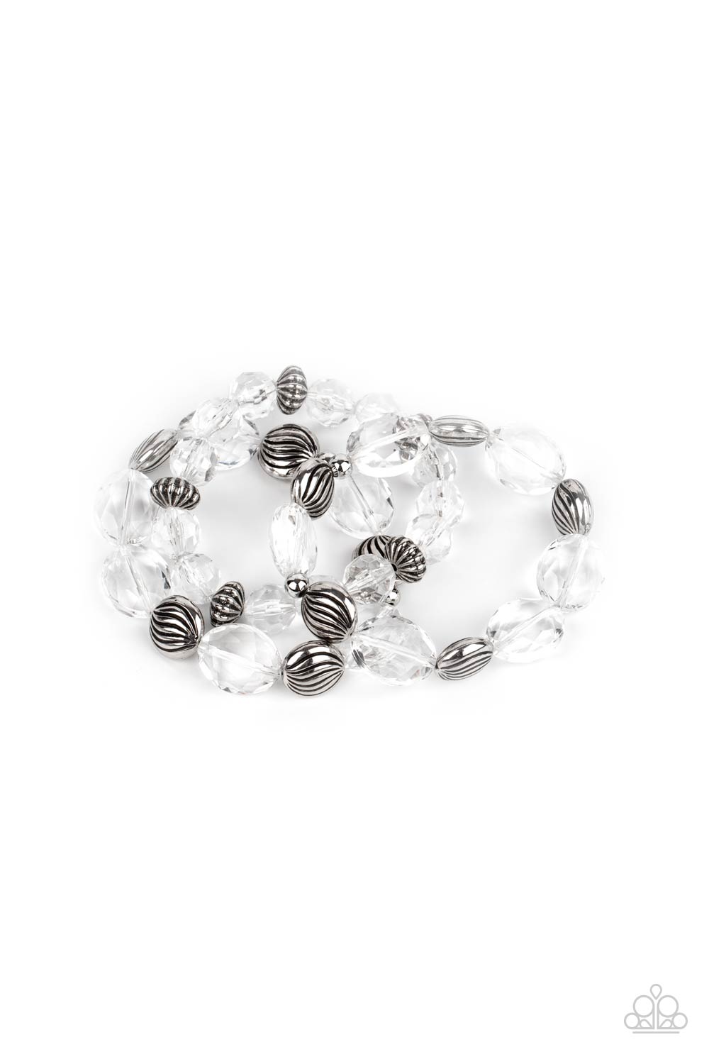 Crystal Charisma - White Bracelet- Paparazzi Accessories