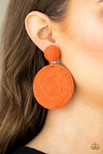 Load image into Gallery viewer, Circulate The Room - Orange Earrings- Paparazzi Accessories
