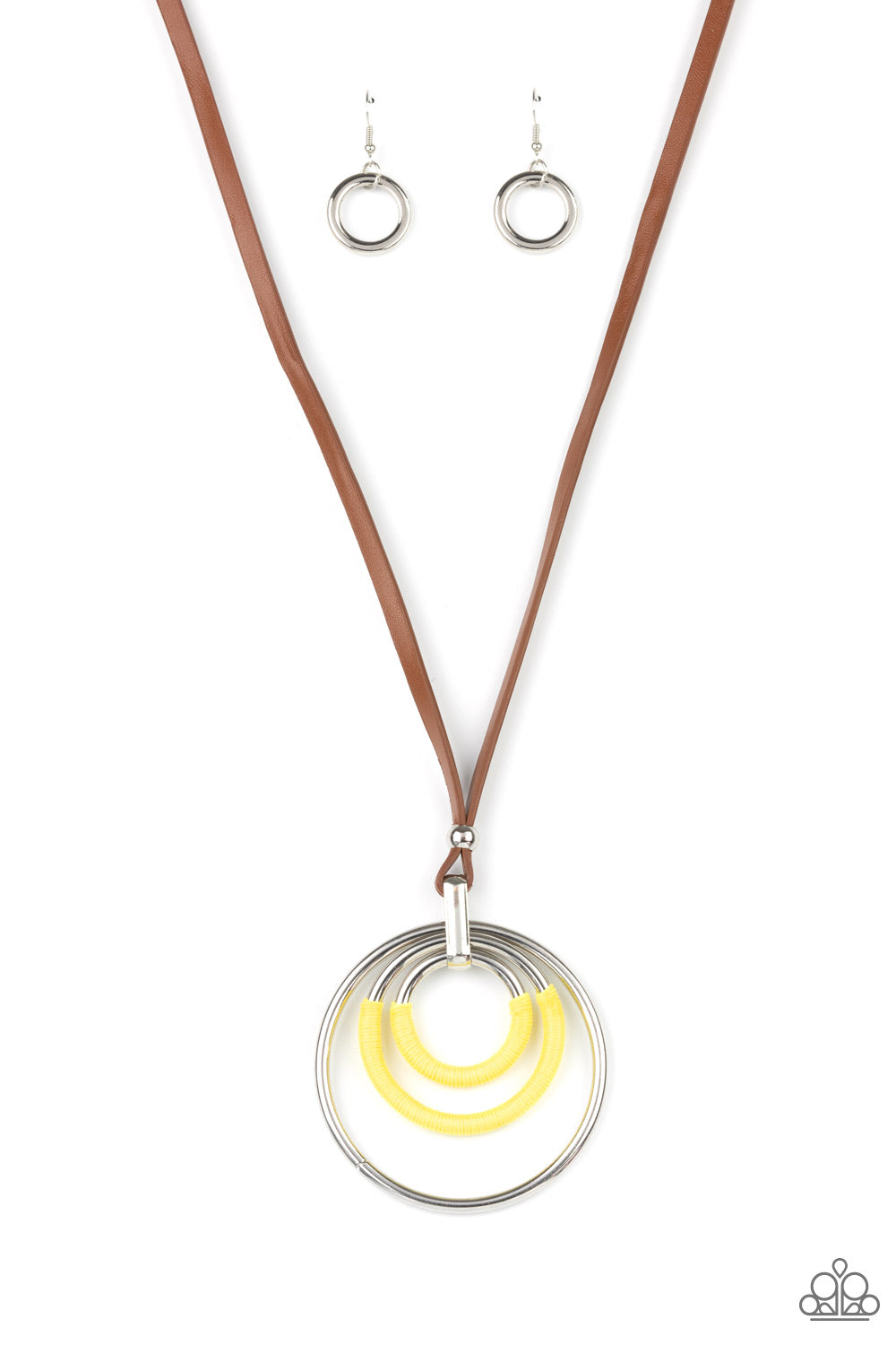 Hypnotic Happenings - Yellow Necklace -Paparazzi Accessories