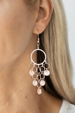 Load image into Gallery viewer, Cyber Chime - Rose Gold Earrings- Paparazzi Accessories
