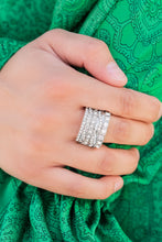 Load image into Gallery viewer, Exclusive Elegance - White Ring- LIFE OF THE PARTY -Paparazzi Accessories
