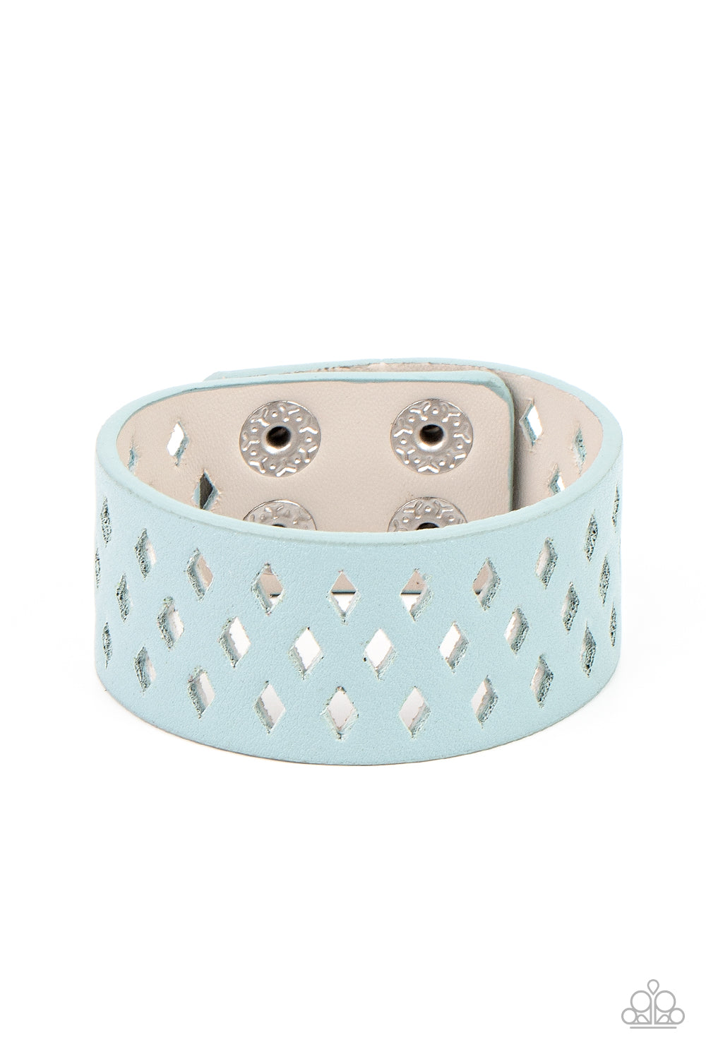 Glamp Champ - Blue Wrap Bracelet -Paparazzi Accessories