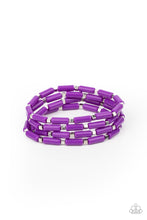 Load image into Gallery viewer, Radiantly Retro- Purple Bracelet- Paparazzi Accessories
