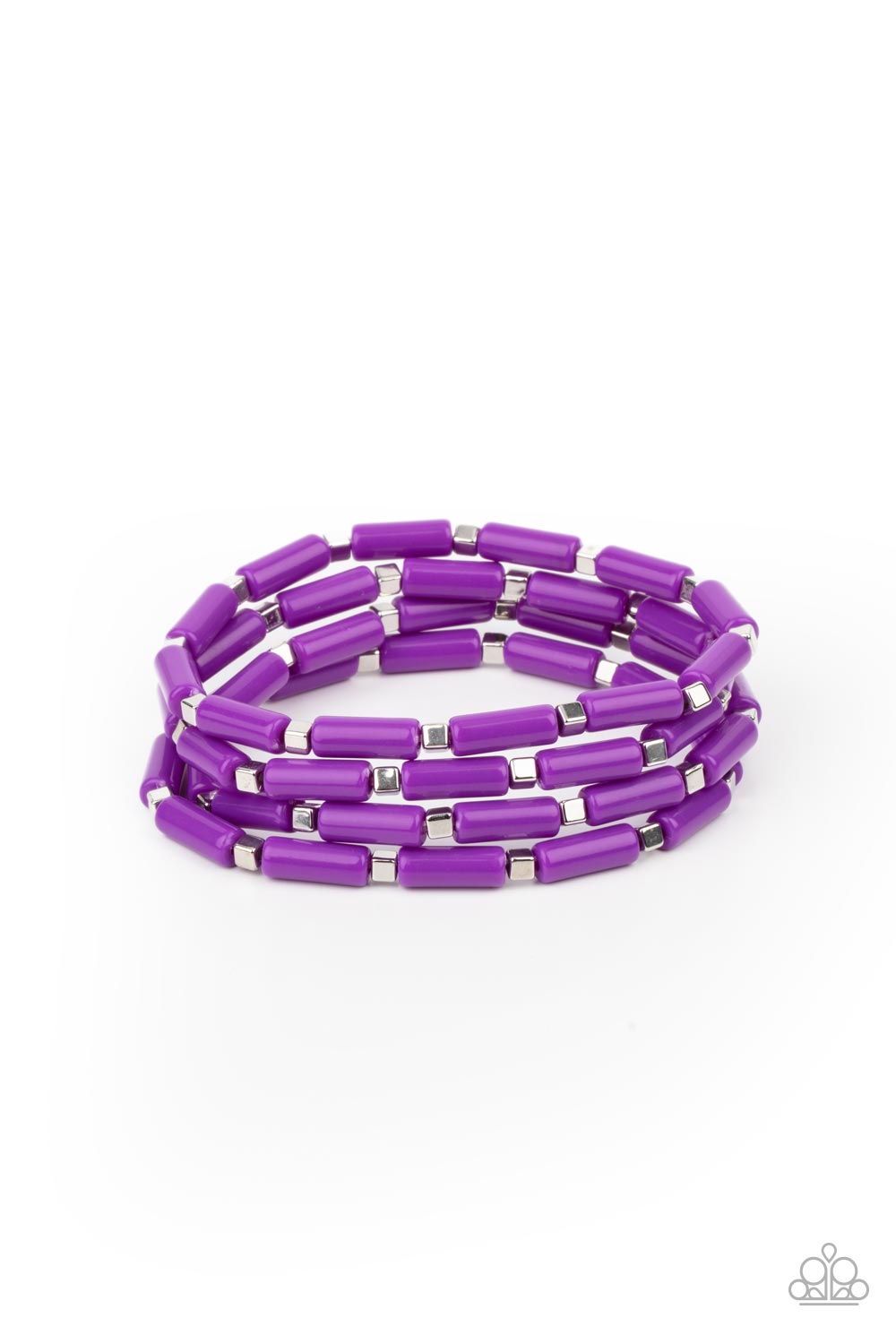 Radiantly Retro- Purple Bracelet- Paparazzi Accessories