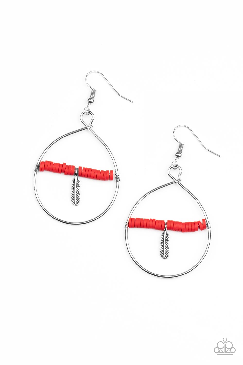 Free Bird Freedom - Red Earrings- Paparazzi Accessories