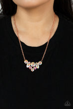 Load image into Gallery viewer, Lavishly Loaded - Shiny Copper Necklace- LIFE OF THE PARTY -Paparazzi Accessories
