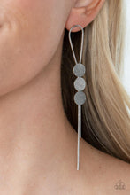 Load image into Gallery viewer, Bolo Beam - Silver Earrings- Paparazzi Accessories
