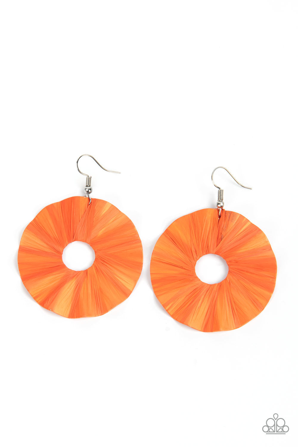 Fan the Breeze - Orange Earrings -Paparazzi Accessories