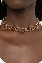 Load image into Gallery viewer, 90s Nostalgia - Copper Choker Necklace - Paparazzi Accessories
