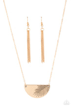 Load image into Gallery viewer, Cool, PALM, and Collected - Gold Choker Necklace- Paparazzi Accessories
