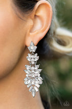 Load image into Gallery viewer, Frozen Fairytale - White Earrings- LIFE OF THE PARTY- Paparazzi Accessories
