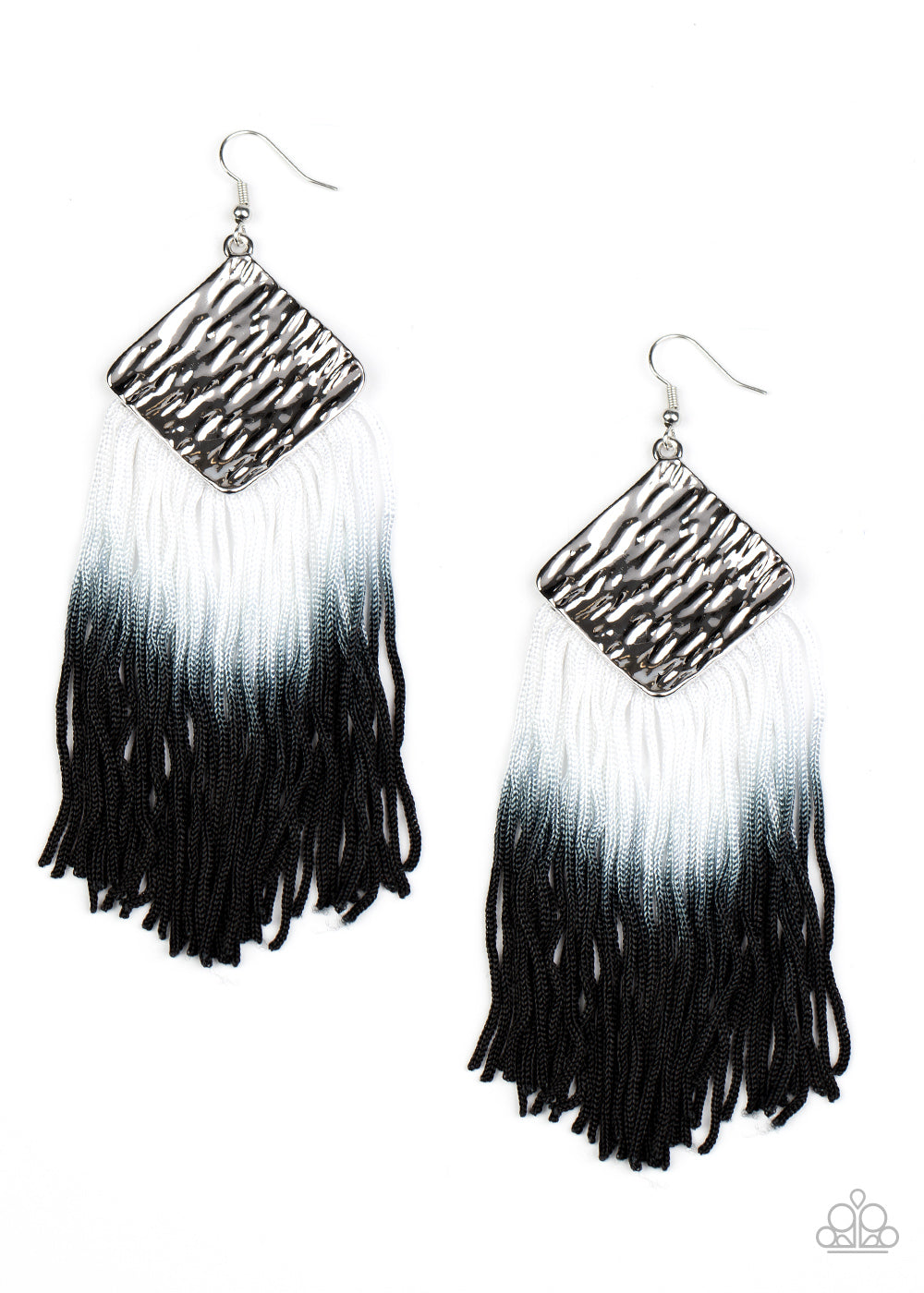 Dip The Scales- Black Ombré Fringe Earrings- Paparazzi Accessories