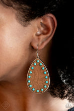 Load image into Gallery viewer, Rustic Refuge- Blue Earrings- FASHION FIX- Paparazzi Accessories
