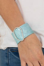 Load image into Gallery viewer, HISS-tory In The Making- Blue Wrap Bracelet- Paparazzi Accessories
