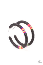 Load image into Gallery viewer, Colorfully Contagious- Black Hoop Earrings- Paparazzi Accessories
