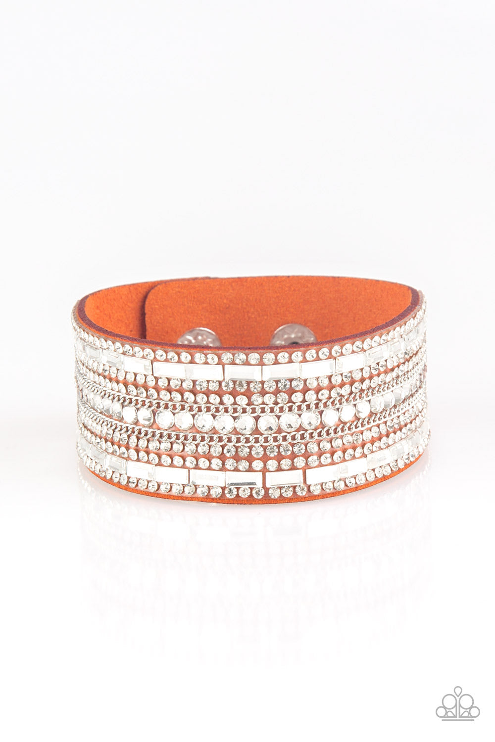 Rebel Radiance- Orange Wrap Bracelet- Paparazzi Accessories