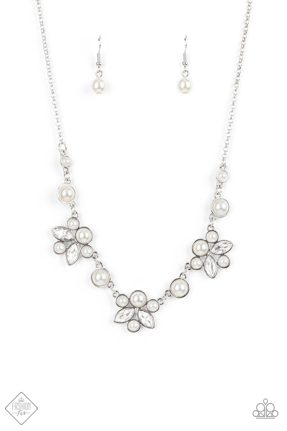 Royally Ever After- White Necklace - FASHION FIX- Paparazzi Accessories